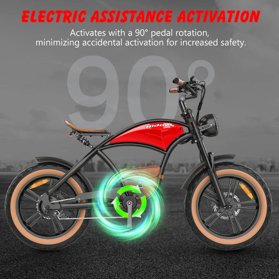 HIDOES B10 Fat Tire Mountain Electric Bike 1000WLift Up E-Bike£840.00