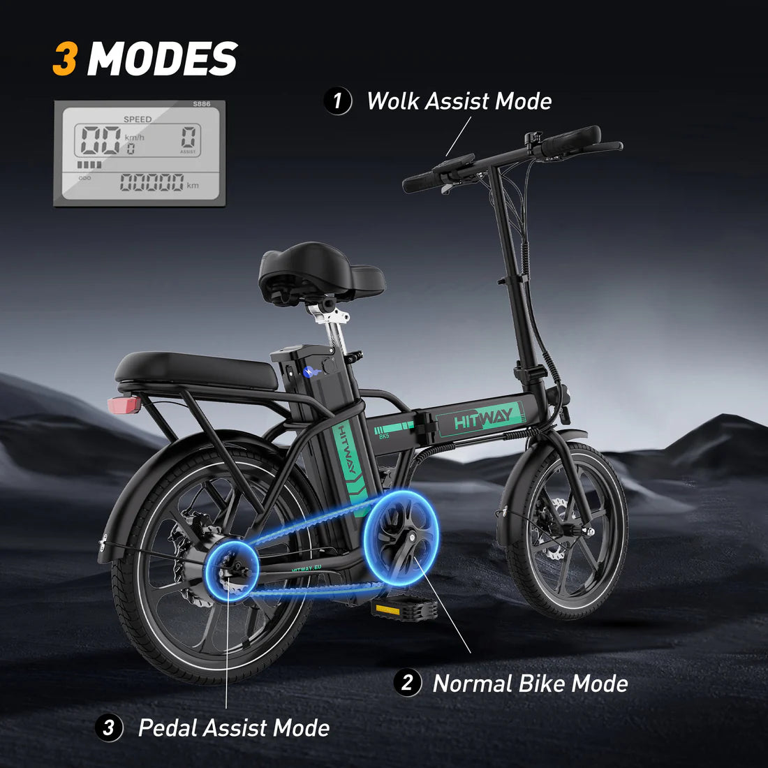 Hitway BK5 Folding Electric BikeLift Up E-Bike£460.00